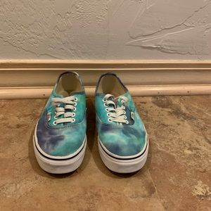 Size 8.5 Blue Tie Dye Vans